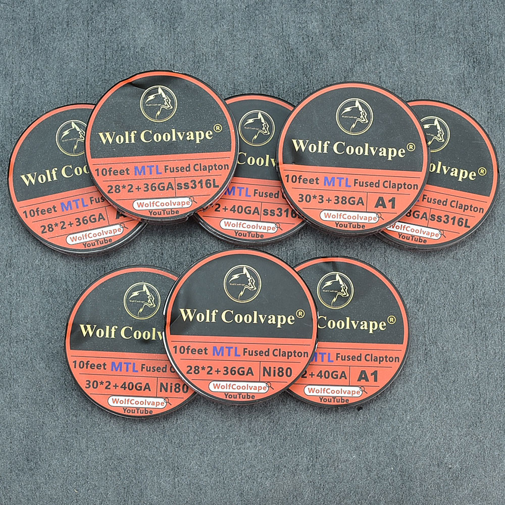Clapton Wire Pre Built - 10 pieds NI80/A1/SS316L MTL résistances à